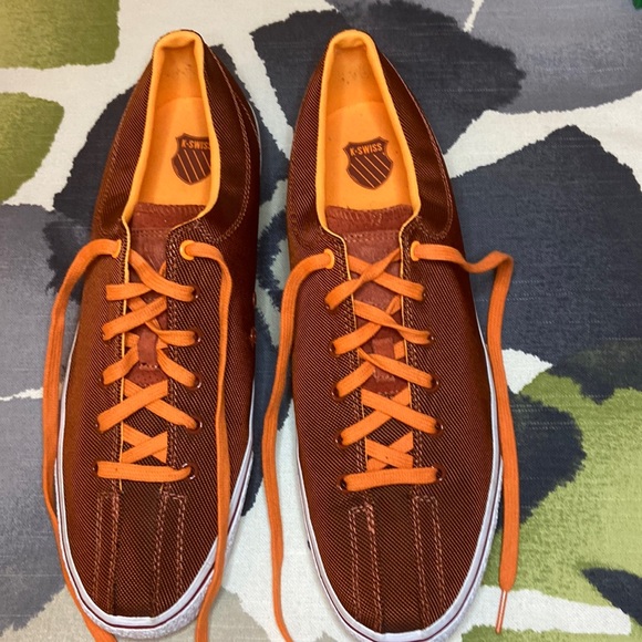 K-Swiss Other - K-SWISS CASUAL NYLON RUST ORANGE SKATER SNEAKERS